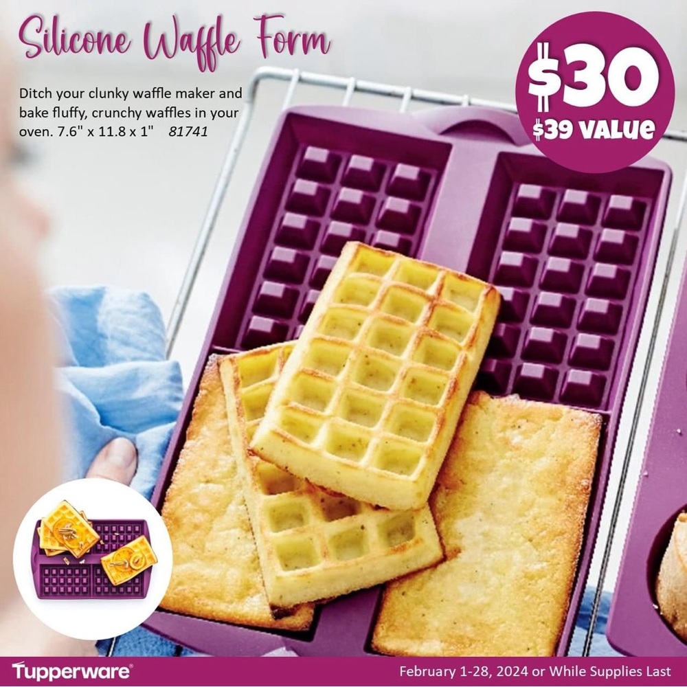 Tupperware Silicone Waffle Form